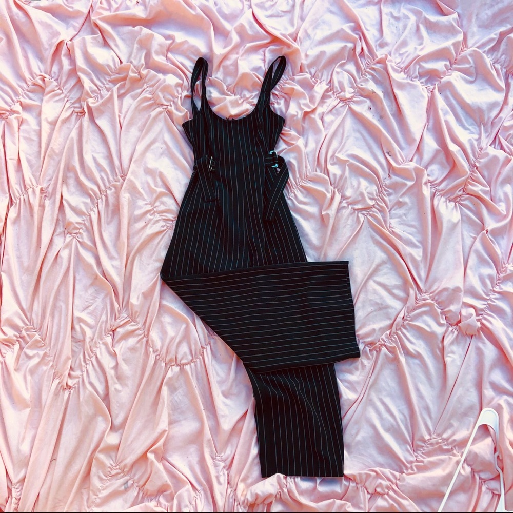 Urban Outfitters Pinstripe Wide Leg Jumpsuit